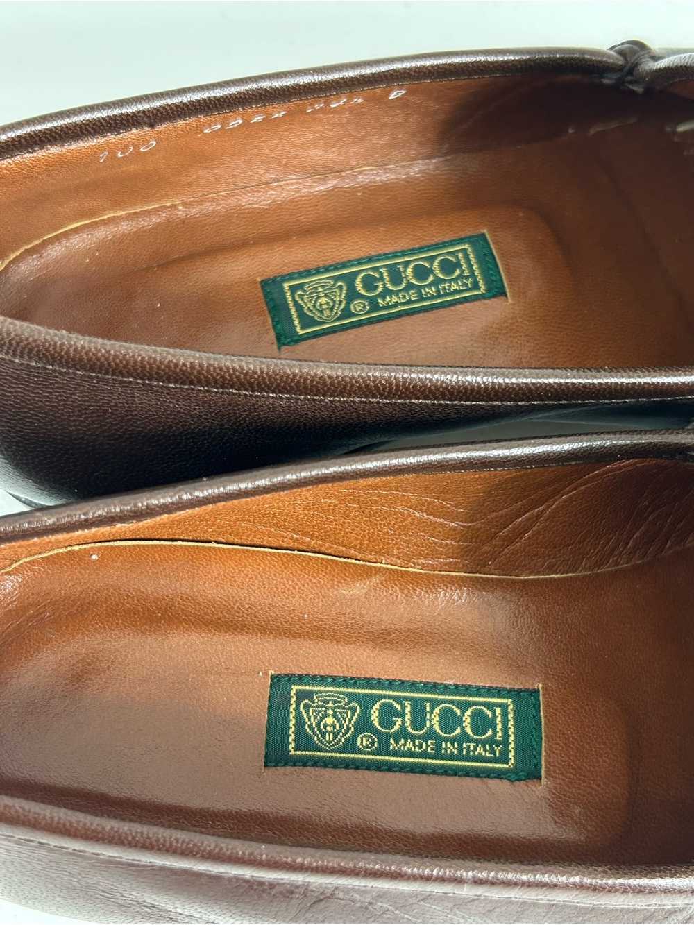 Gucci Vintage Horsebit Loafers Brown Pebbled Leather Gold Bit Size 36.5 US 6.5 - Picture 8 of 12